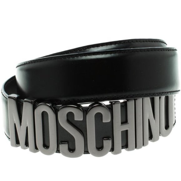 RARE 1.75 wide Moschino logo-lettering belt Size M/L NEW RARE 1.75 wide Moschino logo-lettering belt Size M/L NEW main image 2